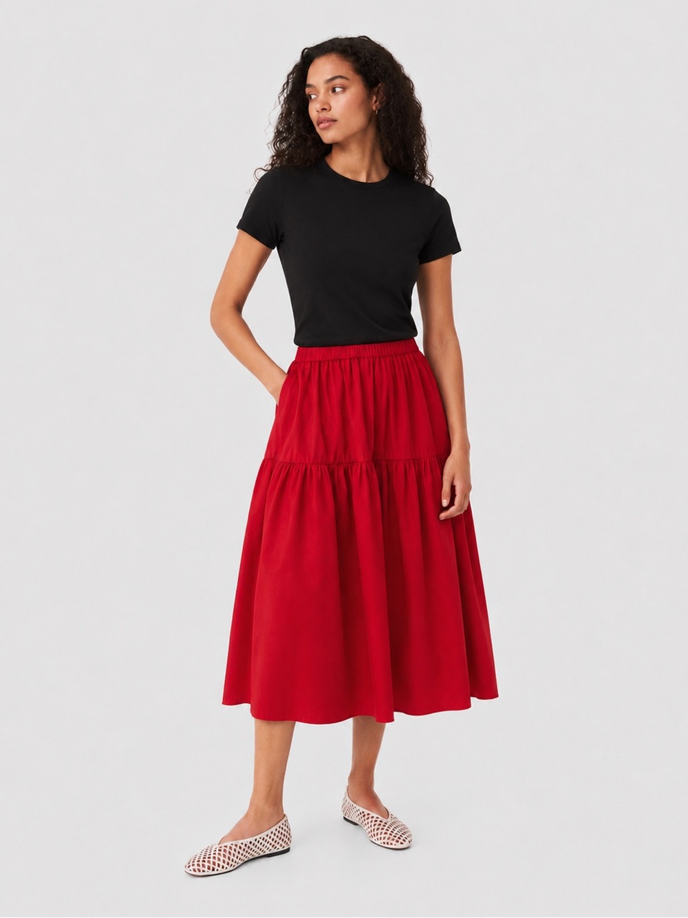 MAJE Long Gathered Skirt | FR 38 | US 6 - Picture 16 of 16